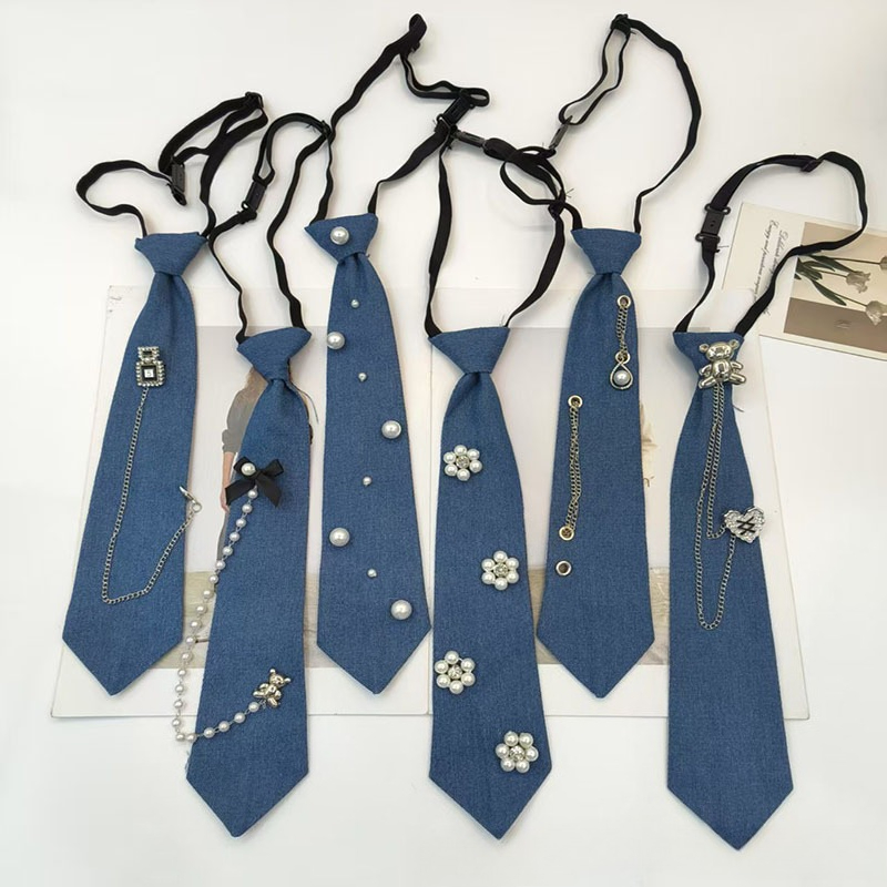 Men Accessories Neck Chain - Dasi Biru Gaya Koboi Kemeja JK