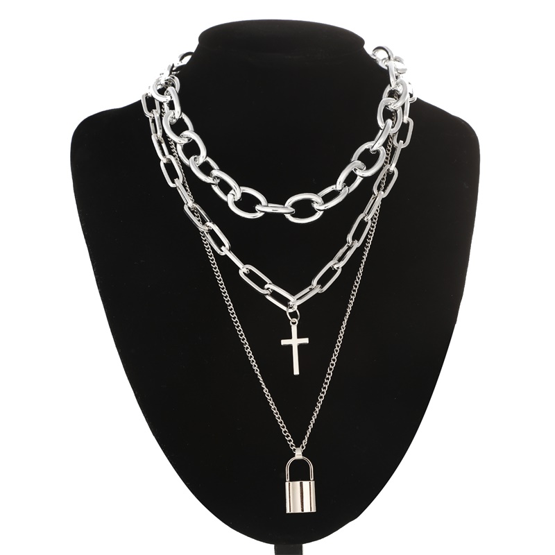 Men Accessories Neck Chain - Perhiasan Estetika Grunge Berlapis Kalung Rantai