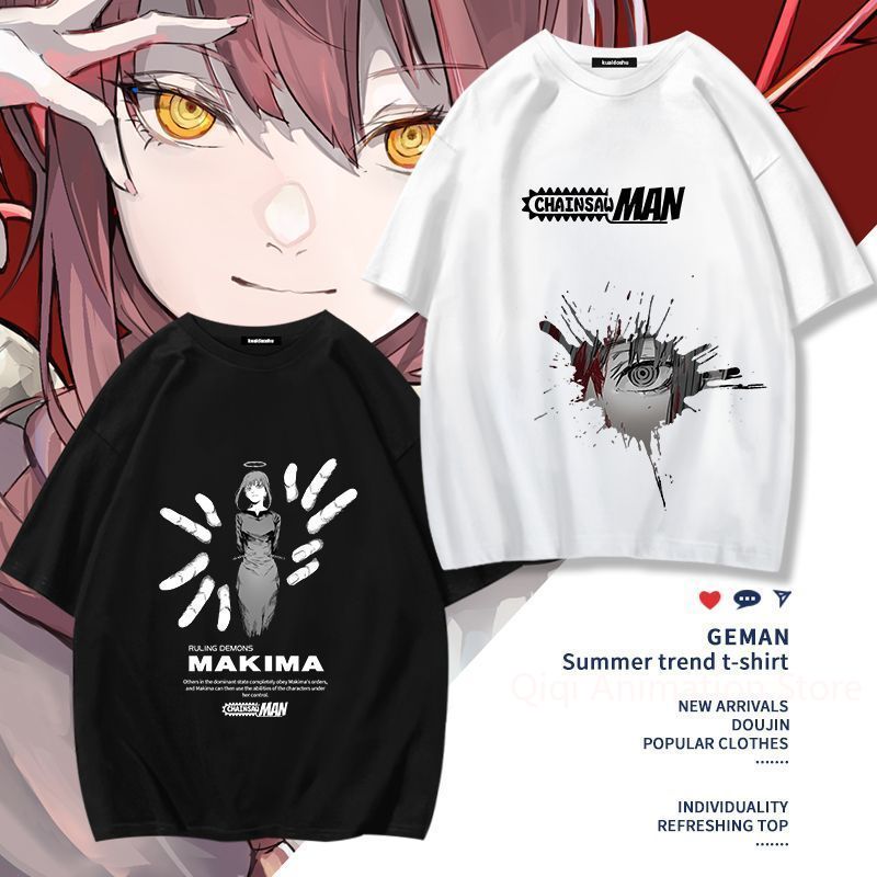 Men'S Accessories Clothing - Kaus Lengan Pendek Periferal Anime Chainsaw
