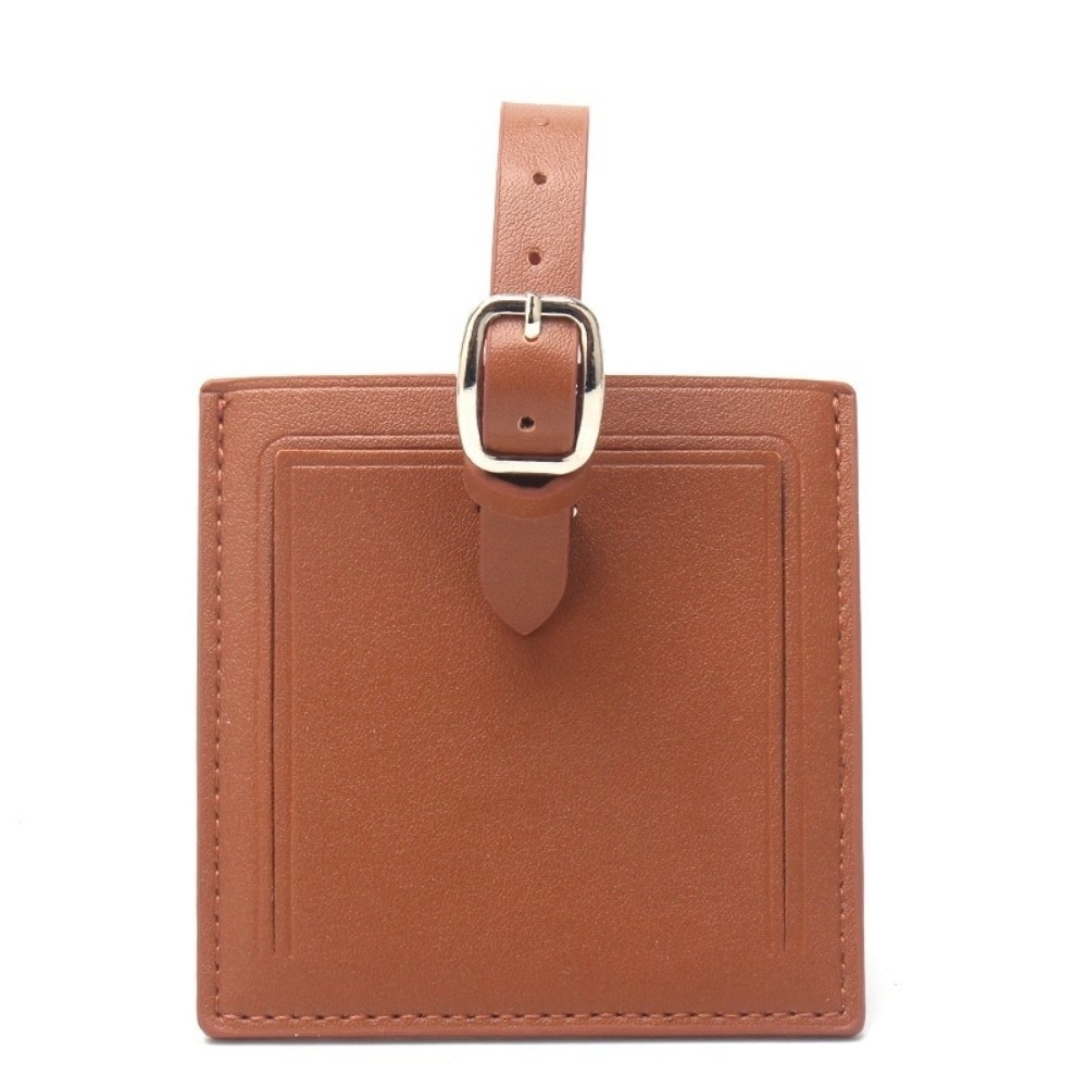 Men Accessories Name - Label Bagasi Kulit Persegi dengan Kertas