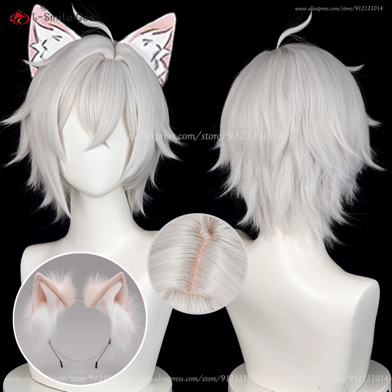 Men Accessories In Silver - Wig Cosplay ZZZ Seth Lowell 30Cm