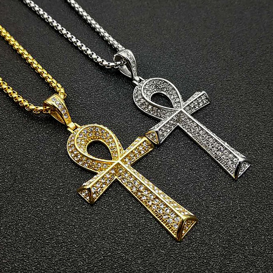 Men Accessories Egypt - Kalung Liontin Salib Ankh Baja Anti