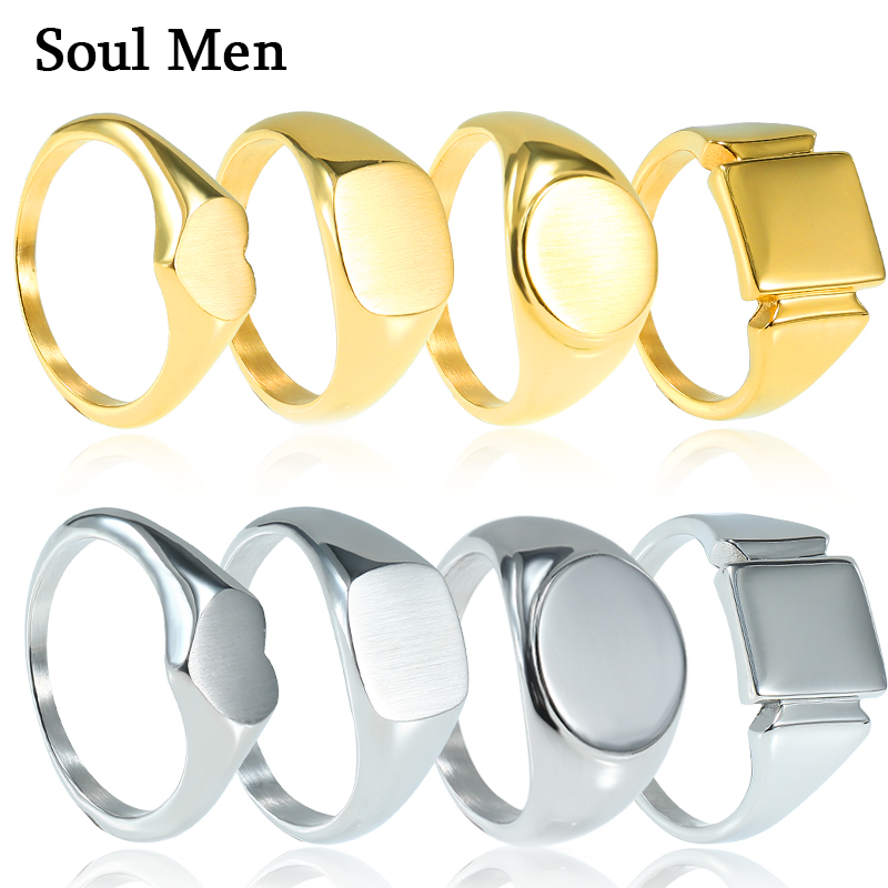 Signet Ring Men - Soul Cincin Baja Titanium Pria untuk