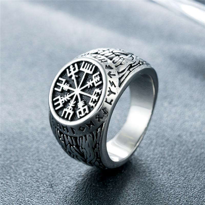 Signet Ring Men - Cincin Skandinavia Rune Signet Viking antik