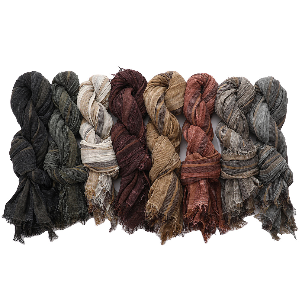 Men'S Accessories Vintage - Syal Vintage Patchwork Bergaris Pria Wanita