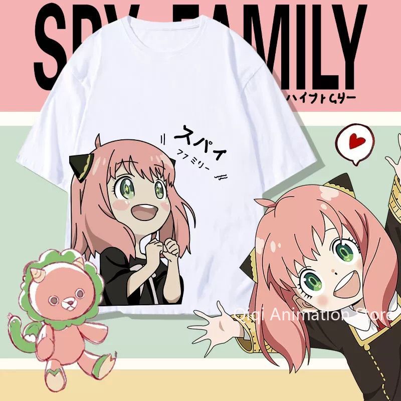 Men'S Accessories Clothing - SPY×FAMILY Anime Anya Forger Kaus Lengan