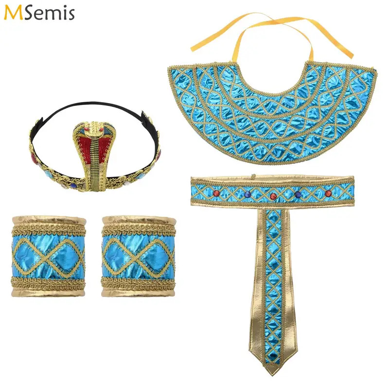 Men Accessories Egypt - Aksesori Kostum Mesir Sabuk/Kerah Mesir Dewasa/Tebu