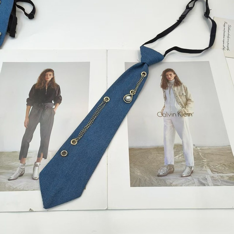 Dasi Biru Gaya Koboi Kemeja JK - Men Accessories Neck Chain ulasan dan harga