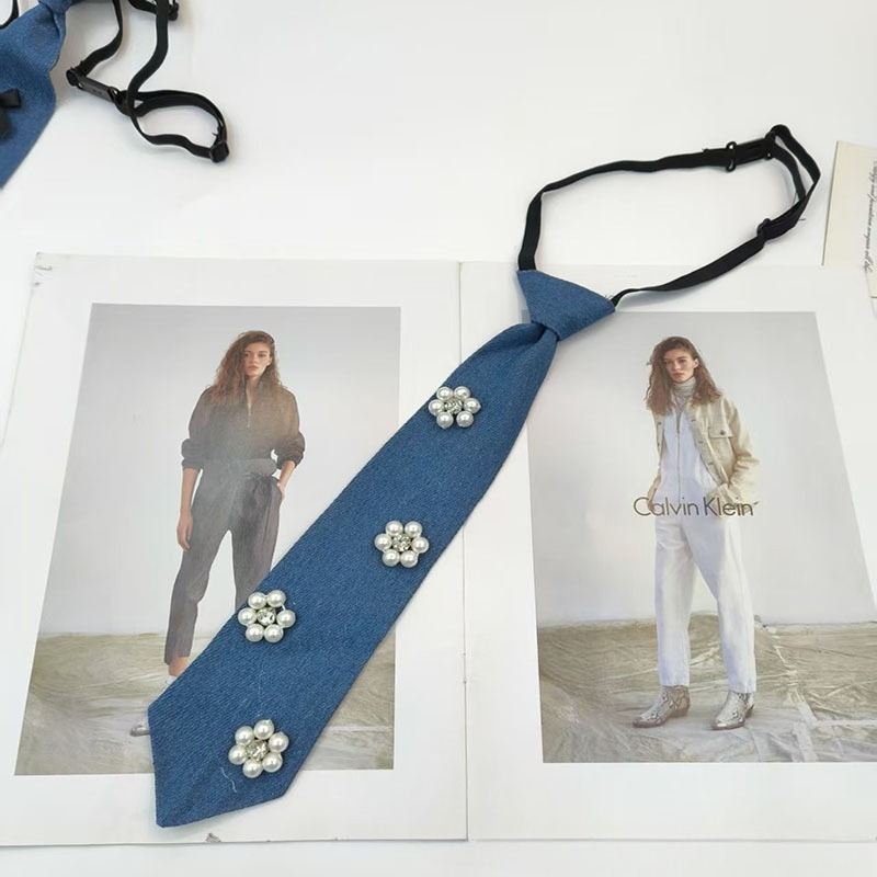 Dasi Biru Gaya Koboi Kemeja JK - Men Accessories Neck Chain ulasan dan harga