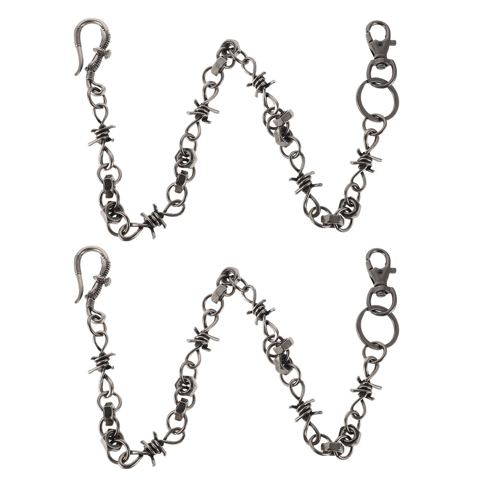 2Pcs Rantai Celana Pria Punk V - Men'S Accessories Vintage ulasan dan harga