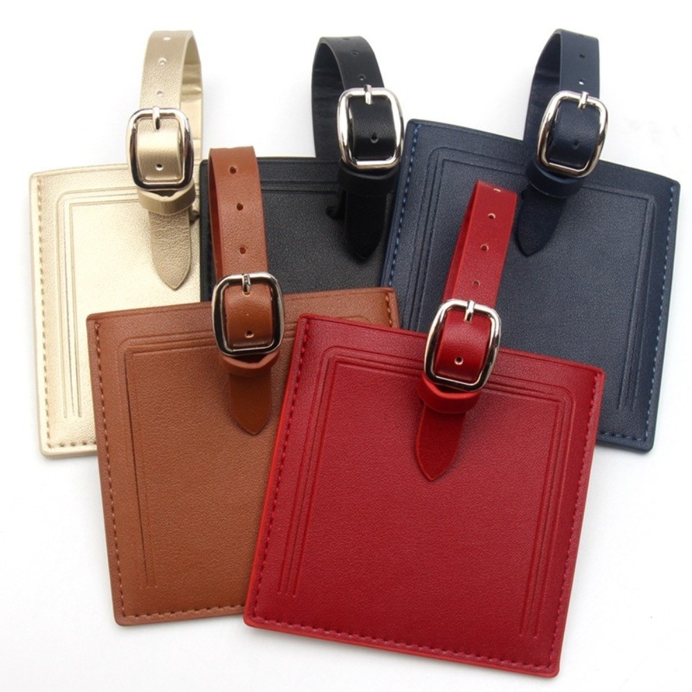Label Bagasi Kulit Persegi den - Men Accessories Name ulasan dan harga