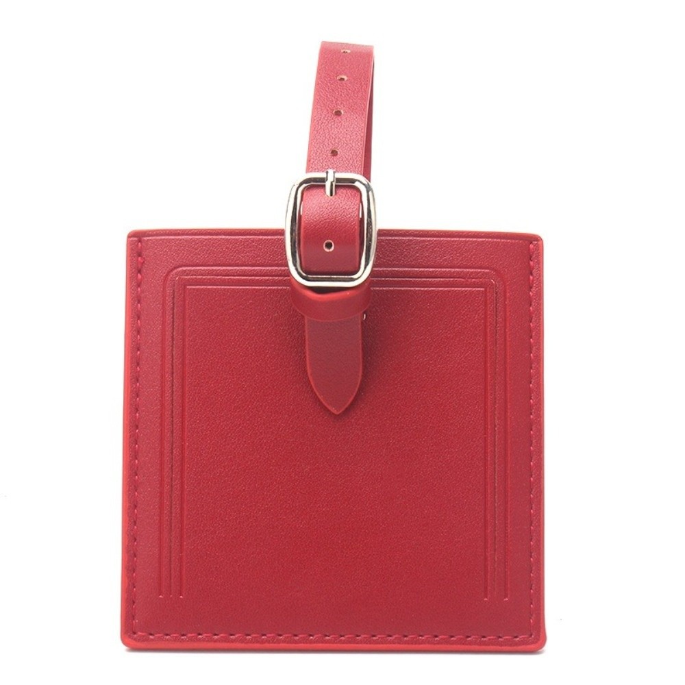Label Bagasi Kulit Persegi den - Men Accessories Name ulasan dan harga
