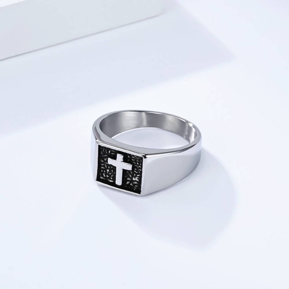 Cincin Signet Salib Vintage St - Signet Ring Men ulasan dan harga