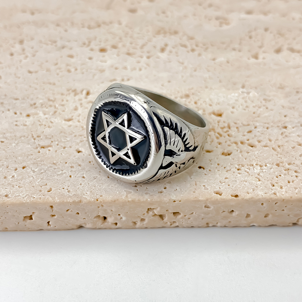 Cincin Bintang Daud Vintage un - Signet Ring Men ulasan dan harga