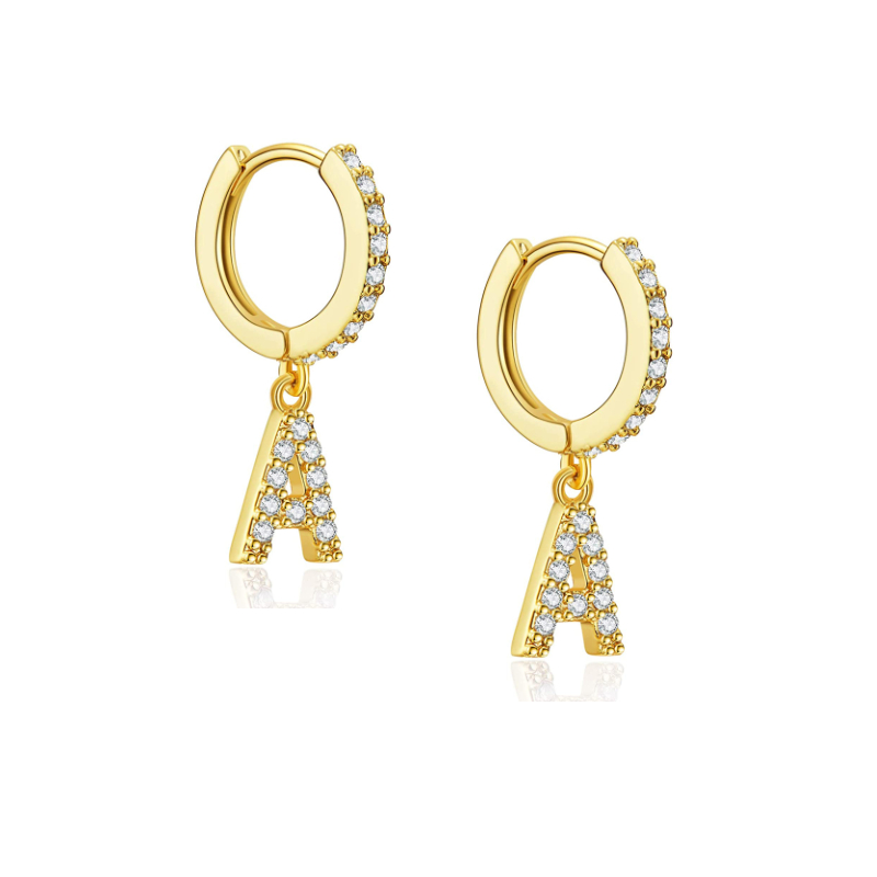 Inisial mode huruf A-Z anting- - Men Accessories Name ulasan dan harga