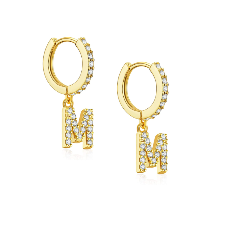 Inisial mode huruf A-Z anting- - Men Accessories Name ulasan dan harga