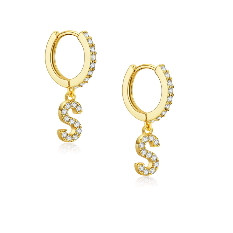 Inisial mode huruf A-Z anting- - Men Accessories Name ulasan dan harga