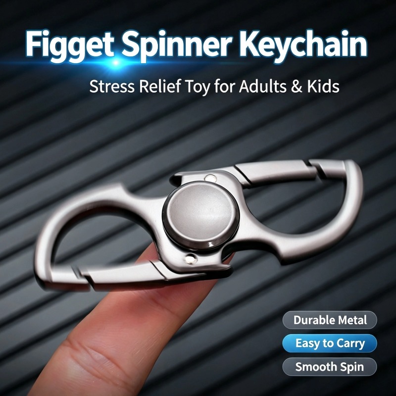 Carabiner Fidget Spinner Logam - Keychain Multi Tool ulasan dan harga