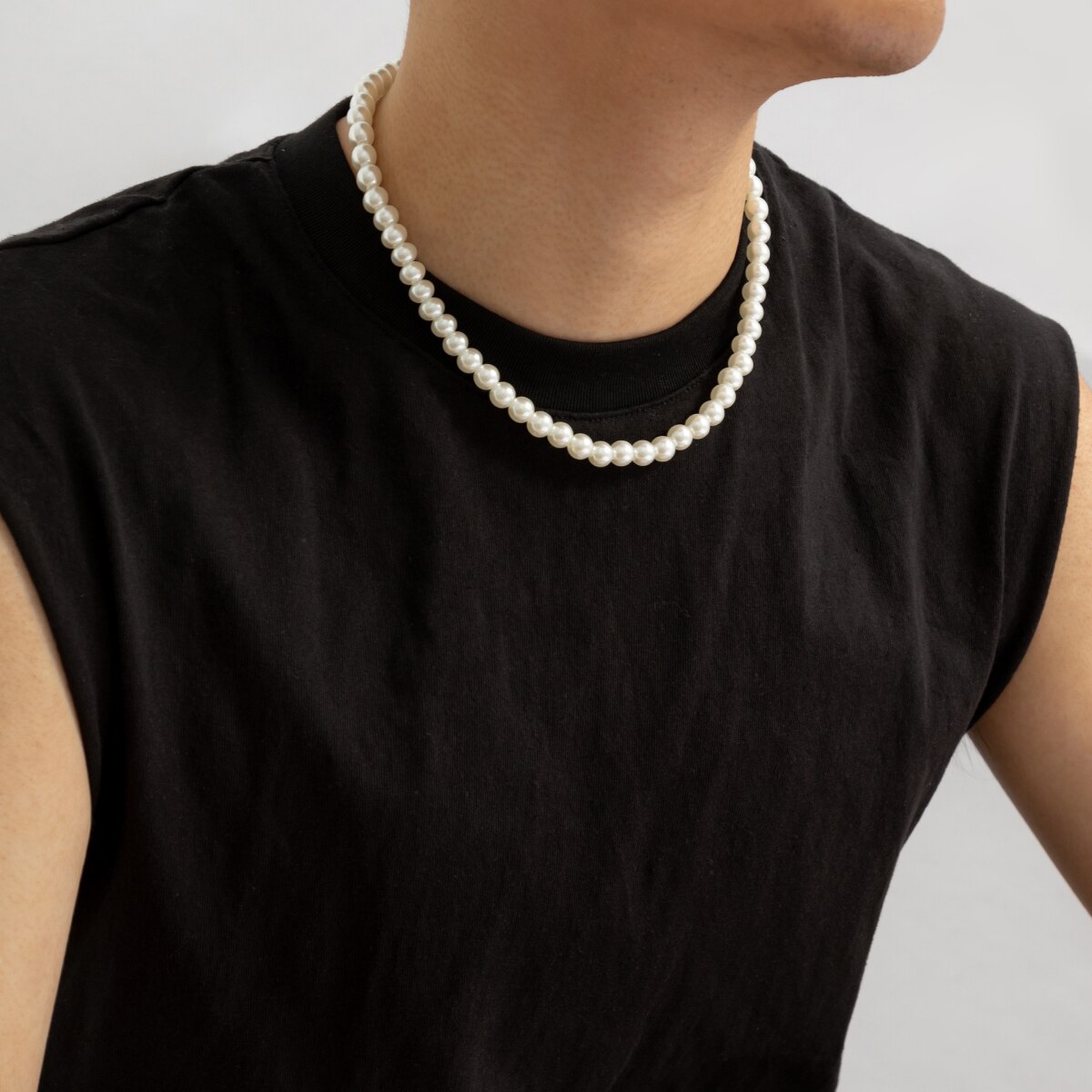 Kalung Choker pendek manik-man - Men Accessories Neck Chain ulasan dan harga