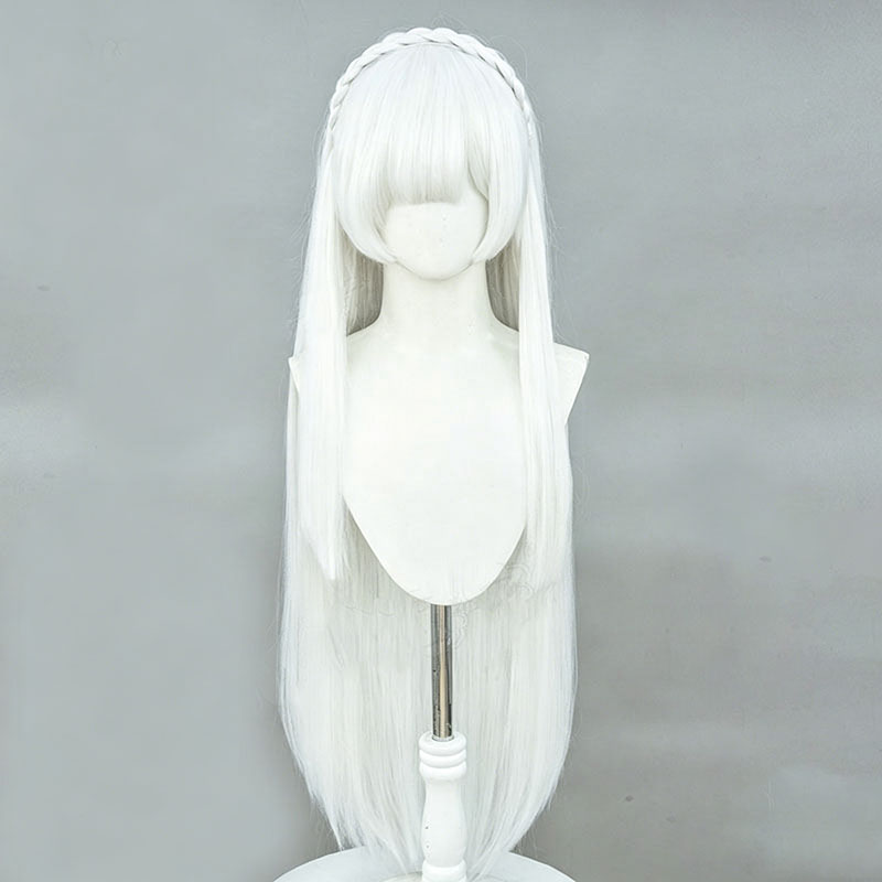 Wig Cosplay Anime Re:Zero Emil - Men Accessories In Silver ulasan dan harga