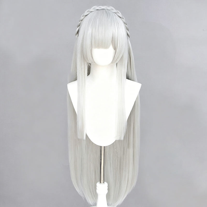 Wig Cosplay Anime Re:Zero Emil - Men Accessories In Silver ulasan dan harga