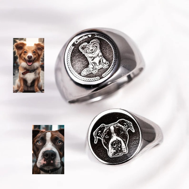 Cincin Stempel Foto Ukiran Kus - Signet Ring Men ulasan dan harga