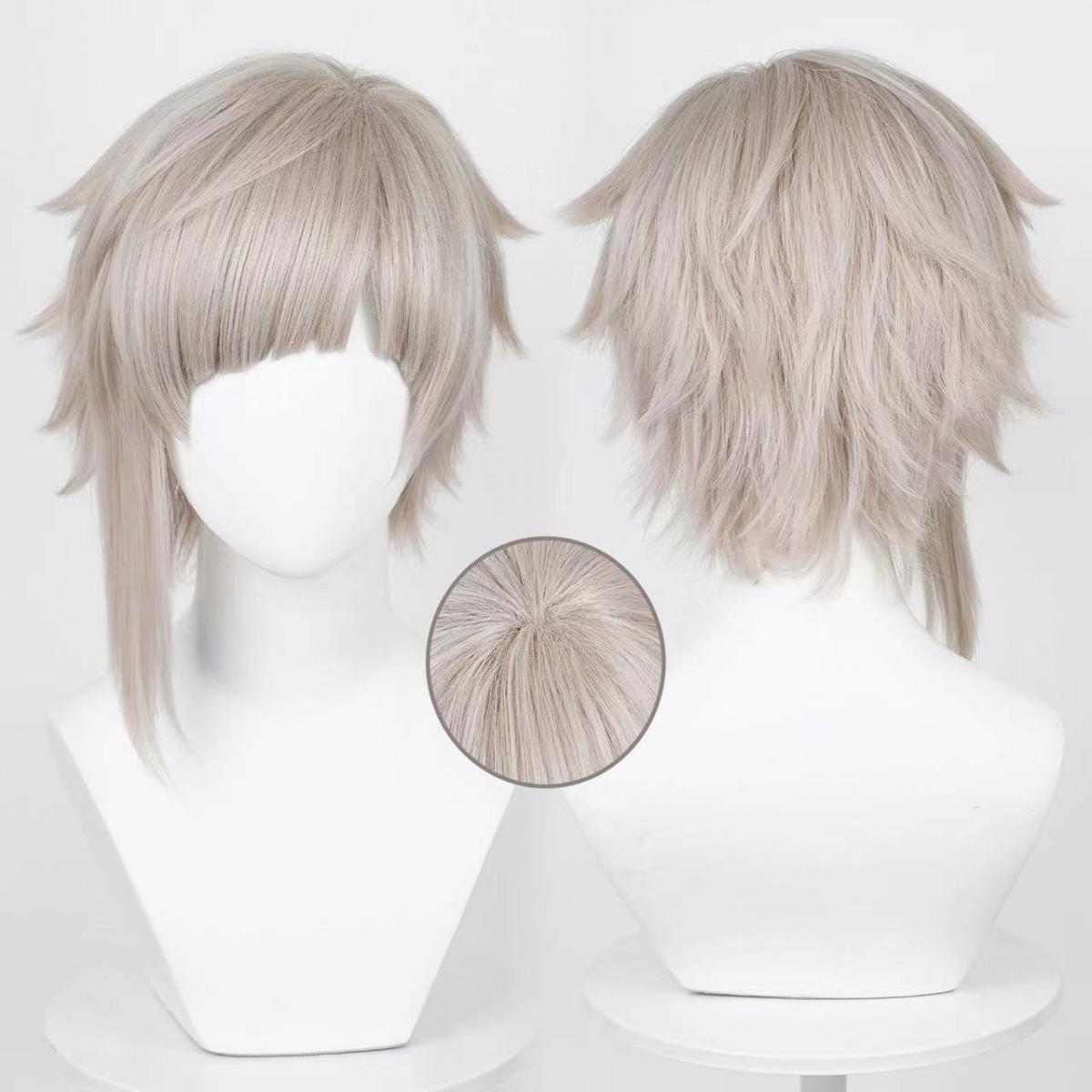Wig cosplay pria Nakajima Atsu - Men Accessories In Silver ulasan dan harga