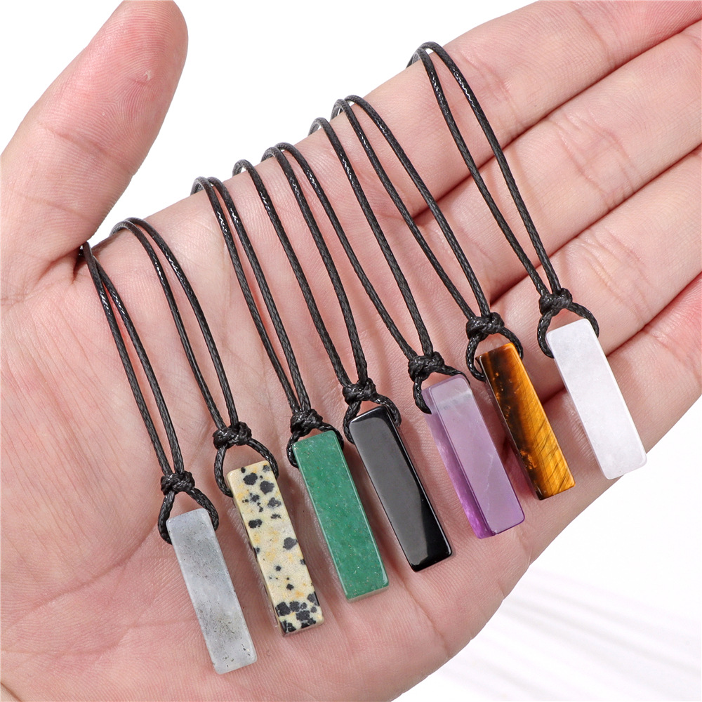 Kalung Batu Alam Persegi Panja - Men'S Accessories And Jewelry ulasan dan harga