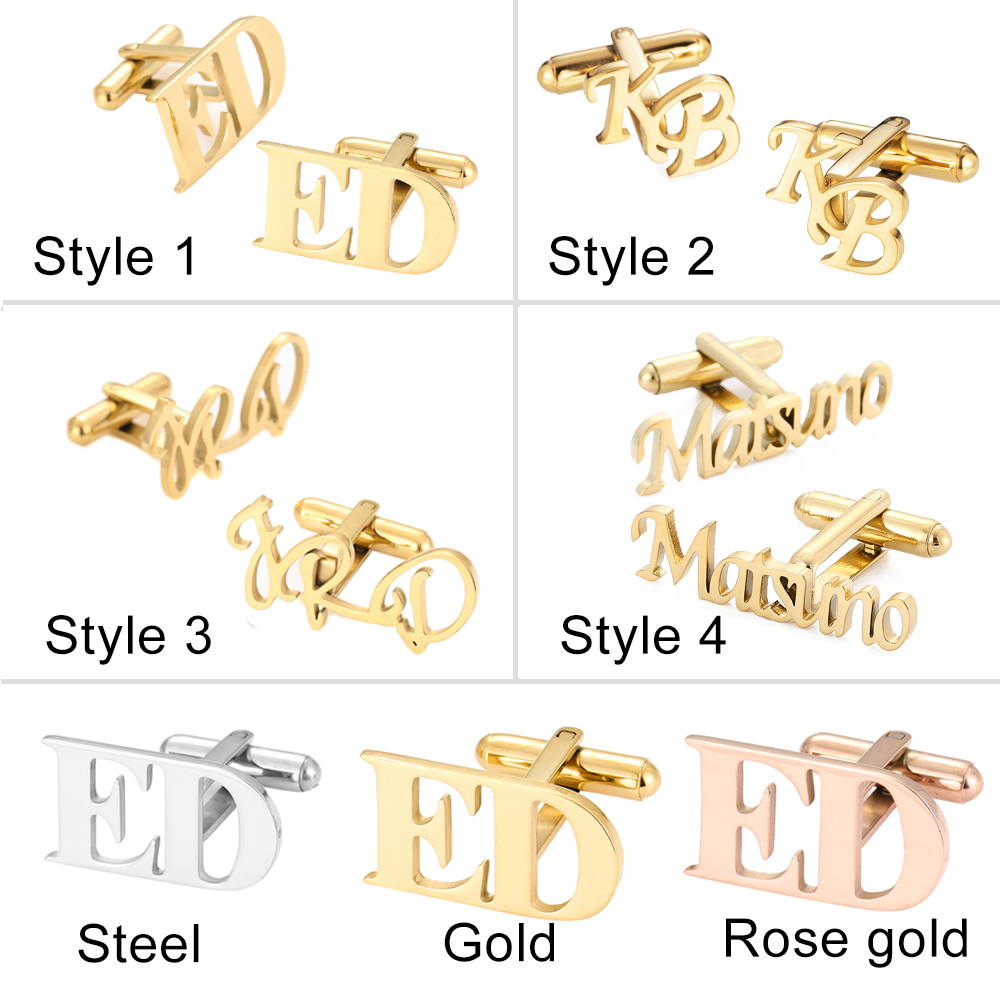 Manset inisial nama ukiran kus - Men Accessories Name ulasan dan harga