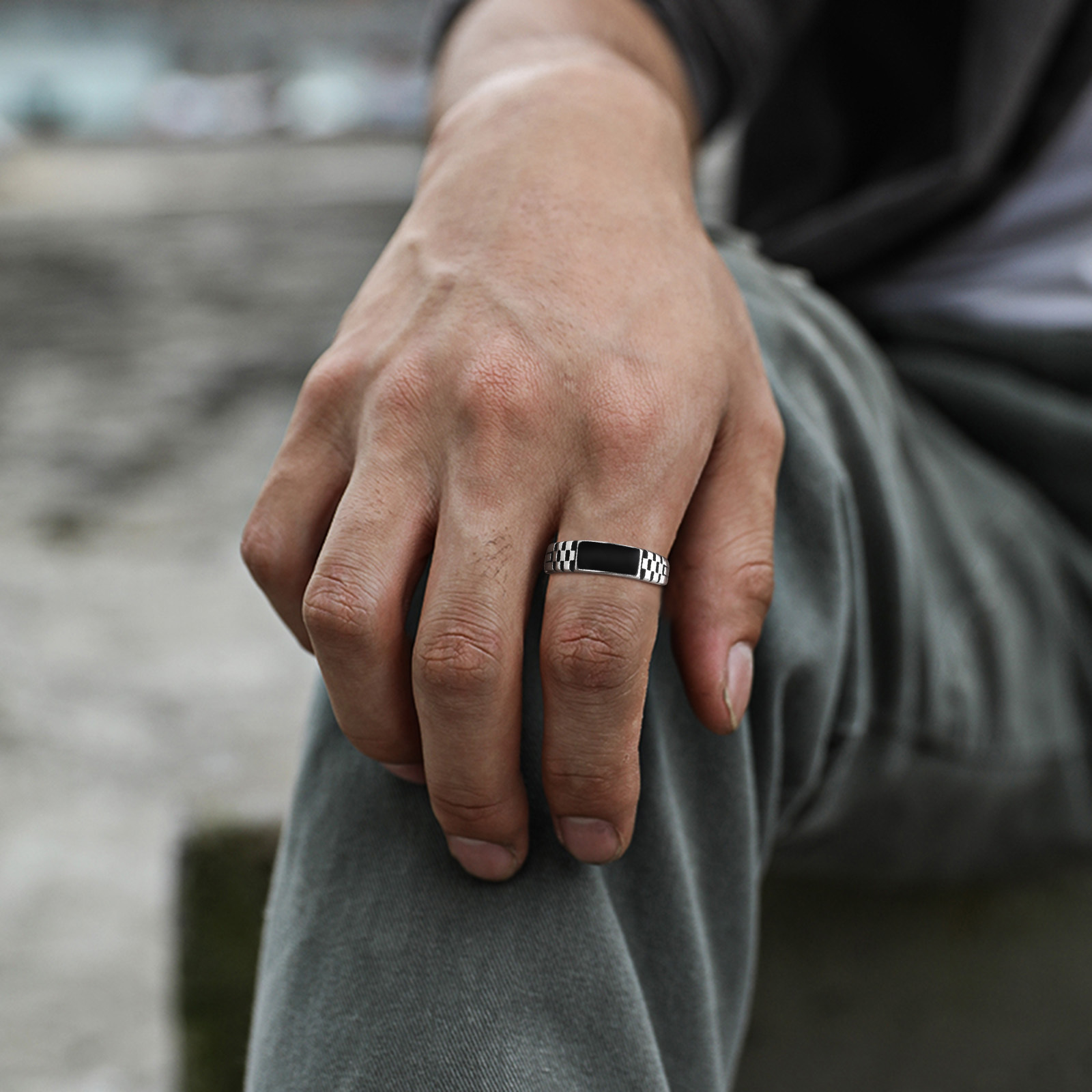 Vnox cincin terbuka pria, cinc - Signet Ring Men ulasan dan harga