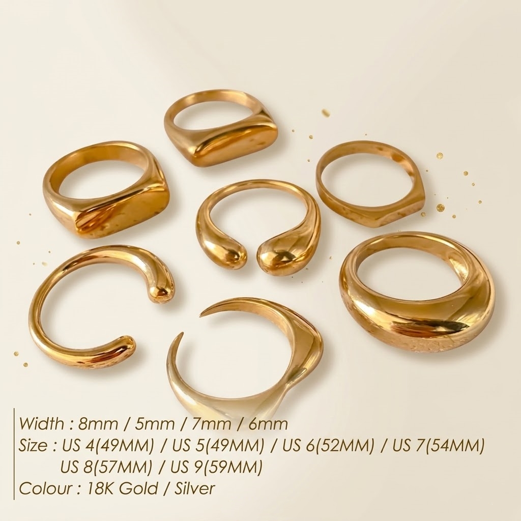 Cincin Signet Chunky Stainless - Signet Ring Men ulasan dan harga
