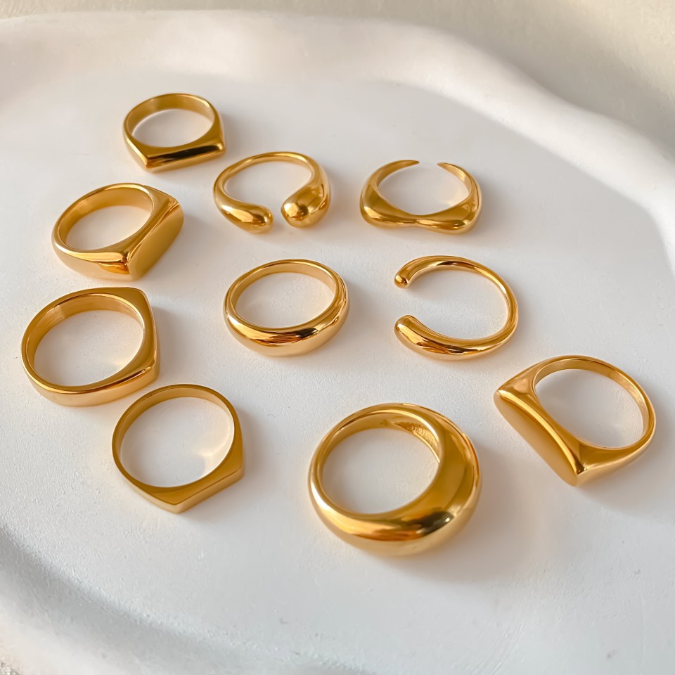 Cincin Signet Chunky Stainless - Signet Ring Men ulasan dan harga