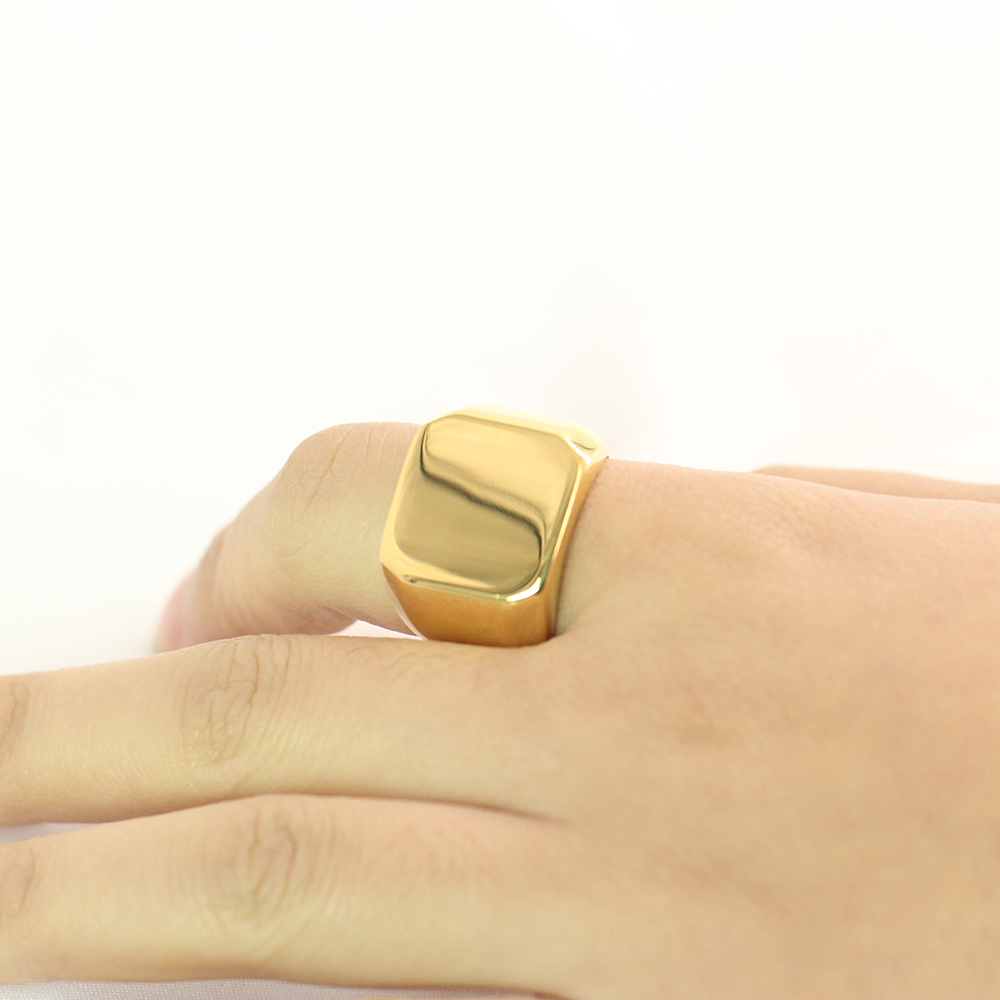 Gratis Ukiran baru perak/emas/ - Signet Ring Men ulasan dan harga