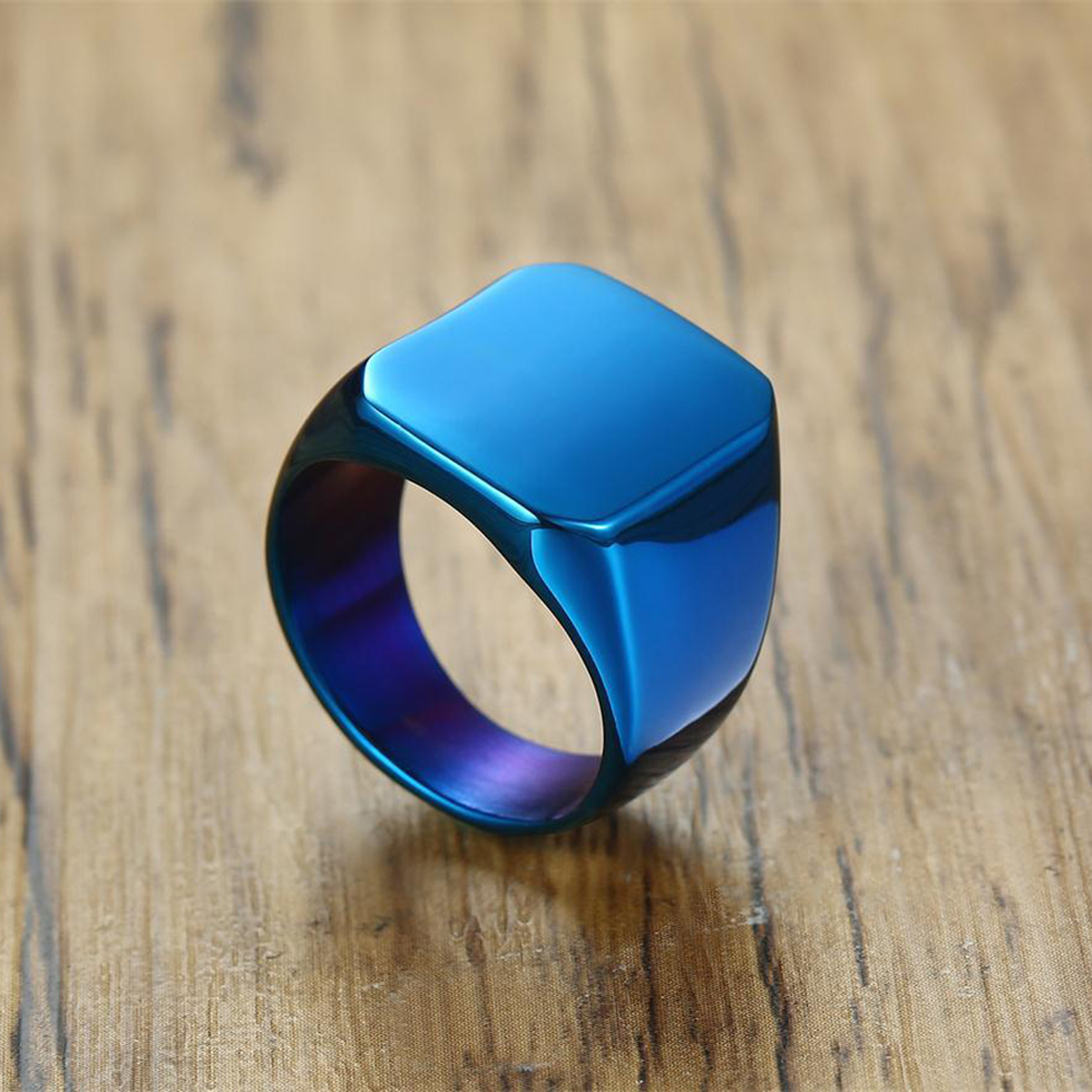 Gratis Ukiran baru perak/emas/ - Signet Ring Men ulasan dan harga