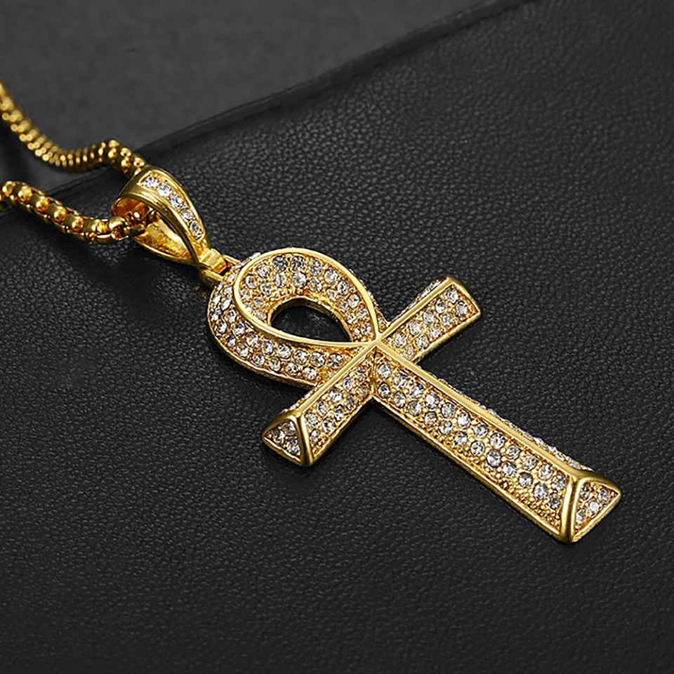 Kalung Liontin Salib Ankh Baja - Men Accessories Egypt ulasan dan harga