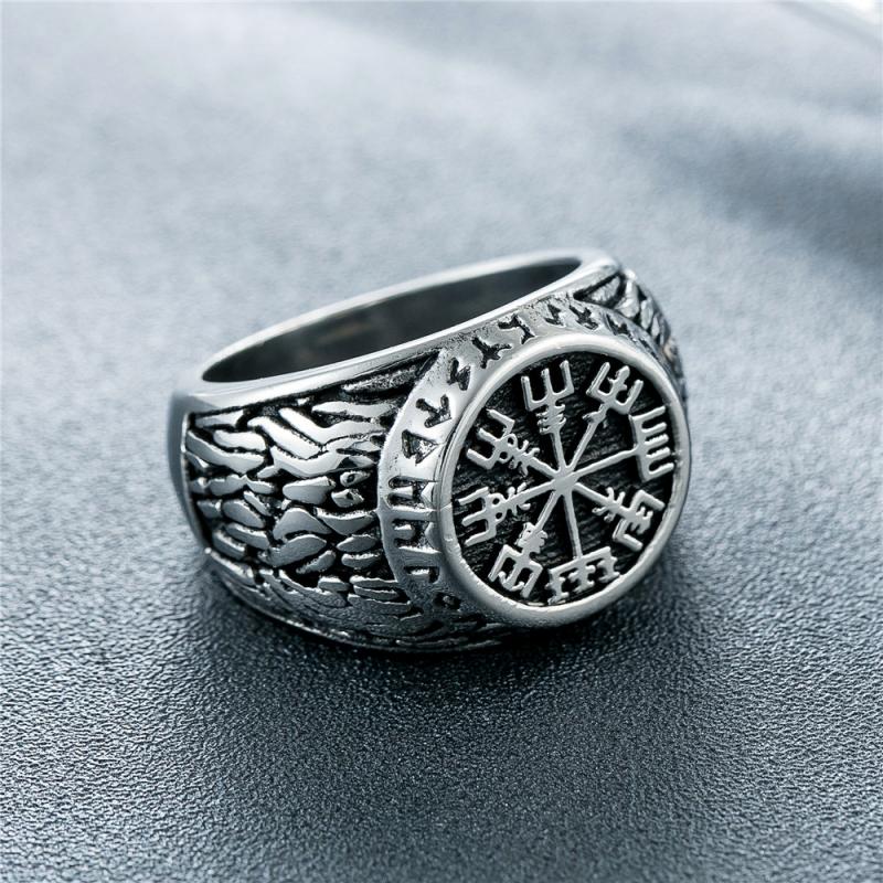 Cincin Skandinavia Rune Signet - Signet Ring Men ulasan dan harga