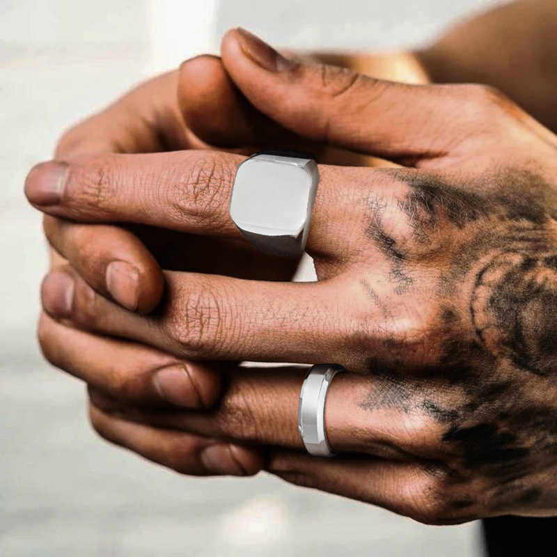 Vnox cincin warna emas untuk p - Signet Ring Men ulasan dan harga