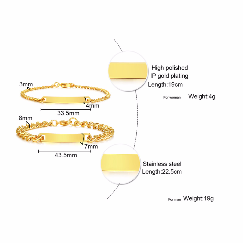 Plat Id Tag Bar Gelang Kuba Li - Men Accessories Name ulasan dan harga