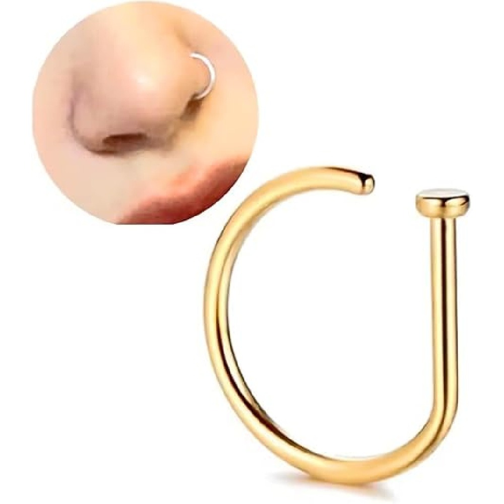 4 Paket Cincin Hidung Bentuk D - Men Accessories Ring ulasan dan harga