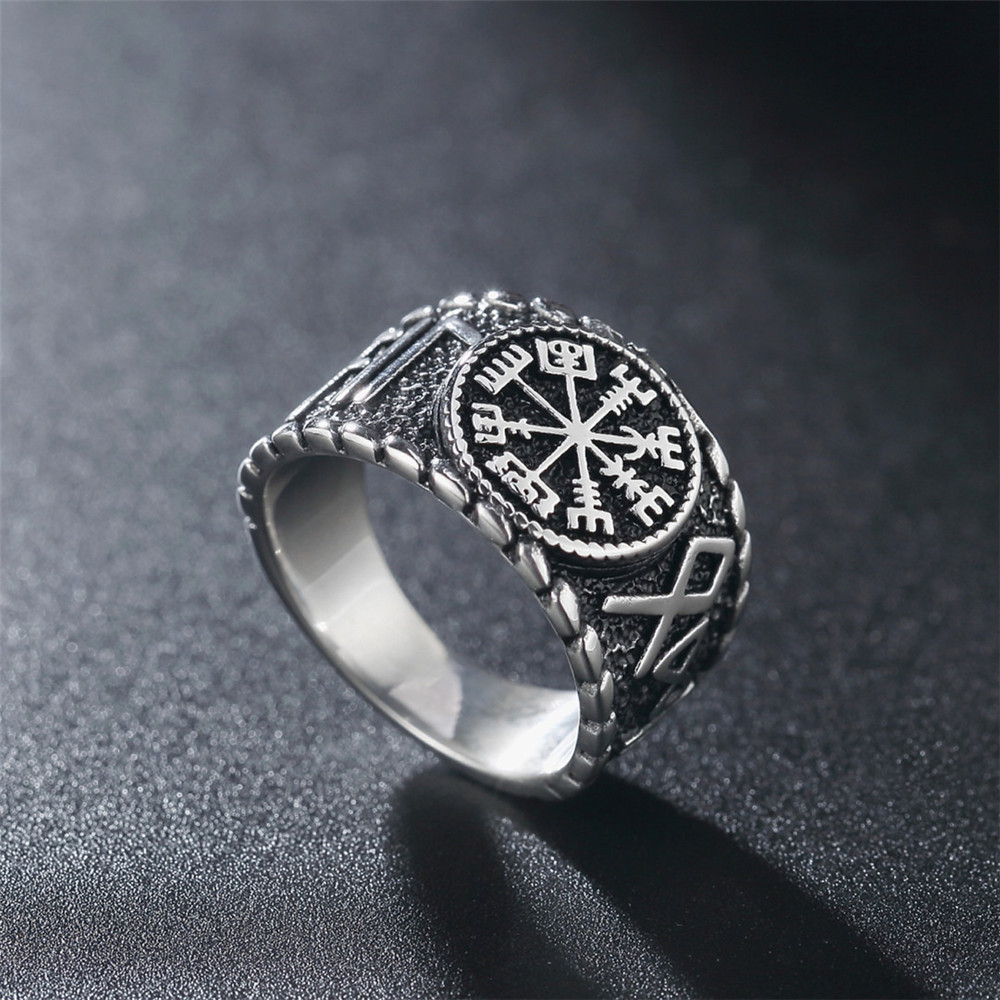 Vintage Viking Rune Signet Ska - Signet Ring Men ulasan dan harga