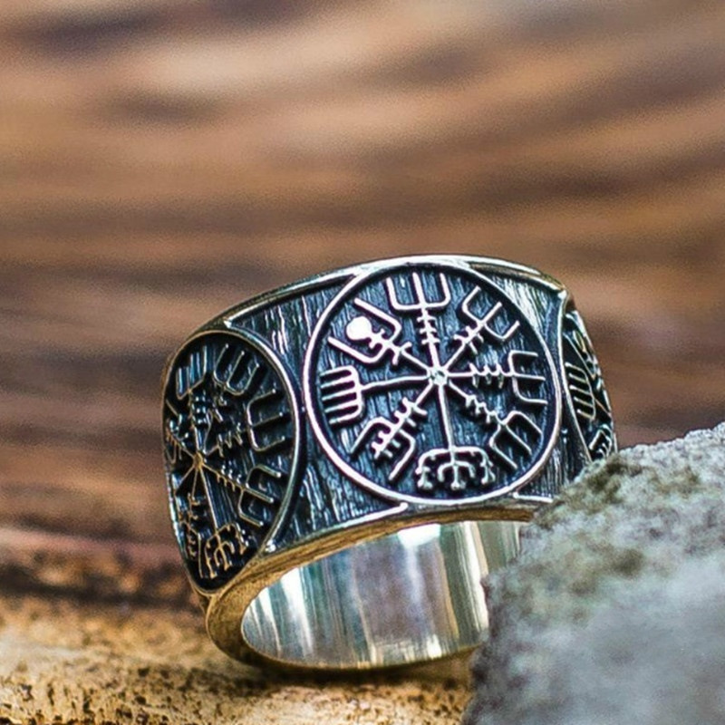 Vintage Viking Rune Signet Ska - Signet Ring Men ulasan dan harga