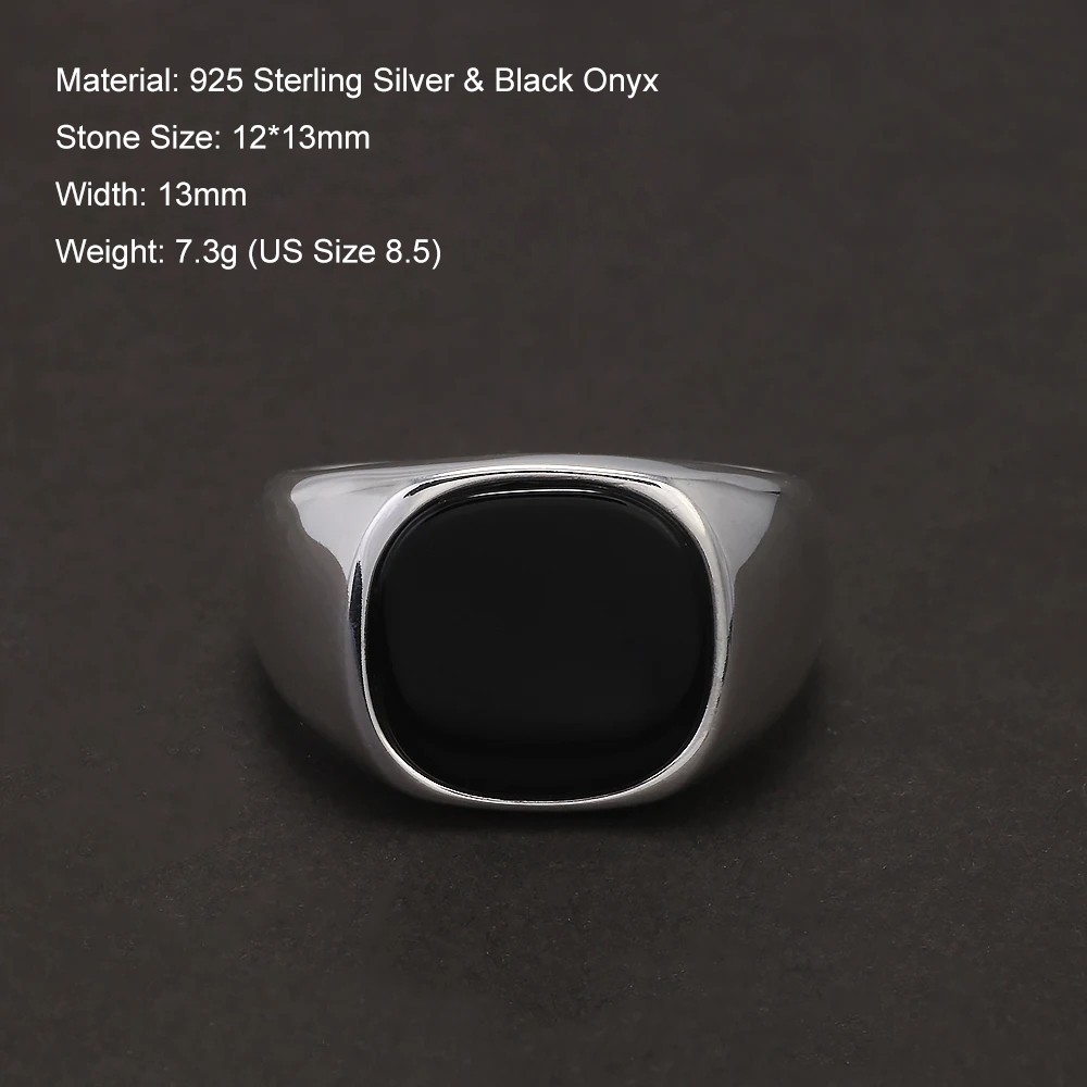 S925 Perak Murni Cincin Stempe - Men'S Accessories Rings ulasan dan harga
