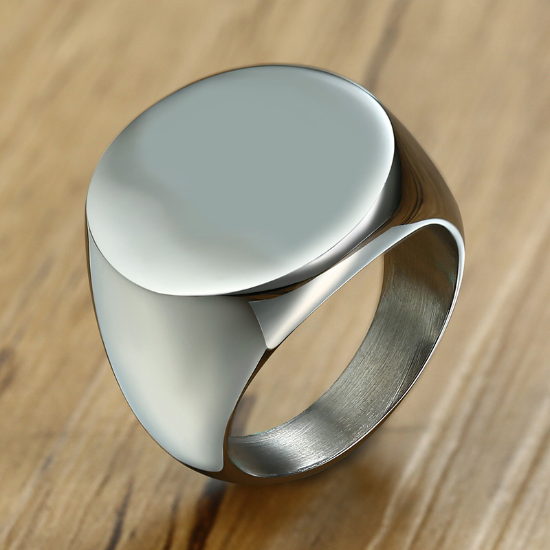 Vnox Cincin Stempel Awal Huruf - Signet Ring Men ulasan dan harga